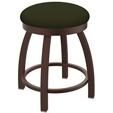 802 Misha 18" Swivel Vanity Stool with Bronze Finish and Canter Pine Seat