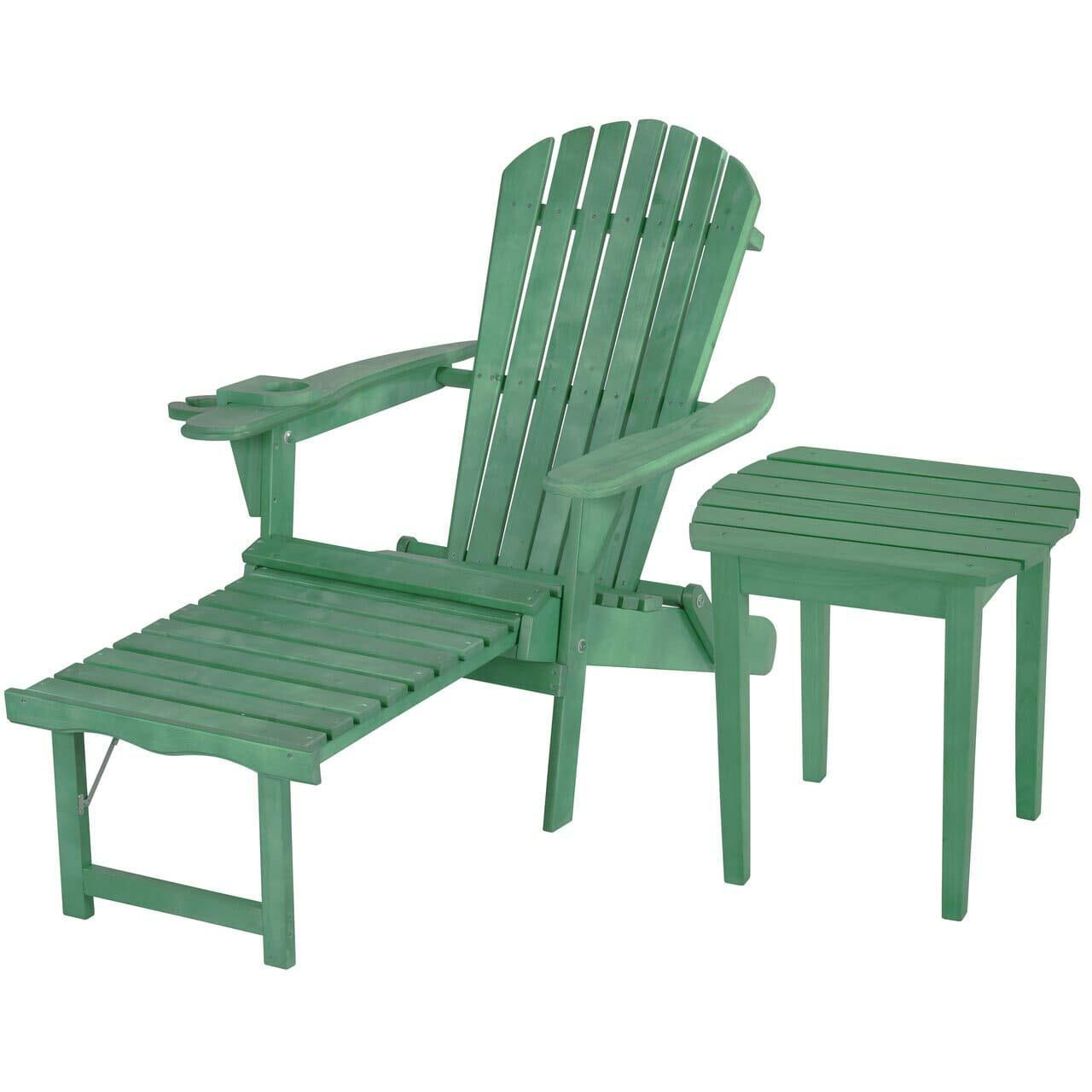 WUnlimited SW2005GS-CL1ET1 Adirondack Bistro Set, Sea Green