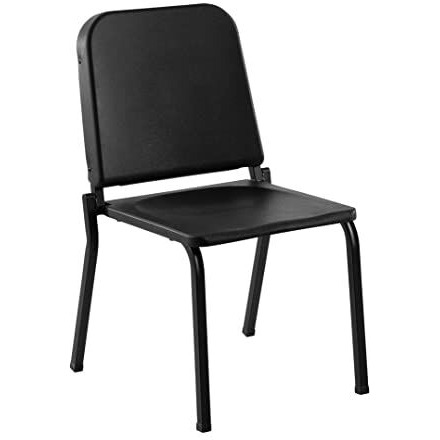 National Public Seating NPS 8200 Series 16" Modern Plastic Melody Music Chair in Textured Black