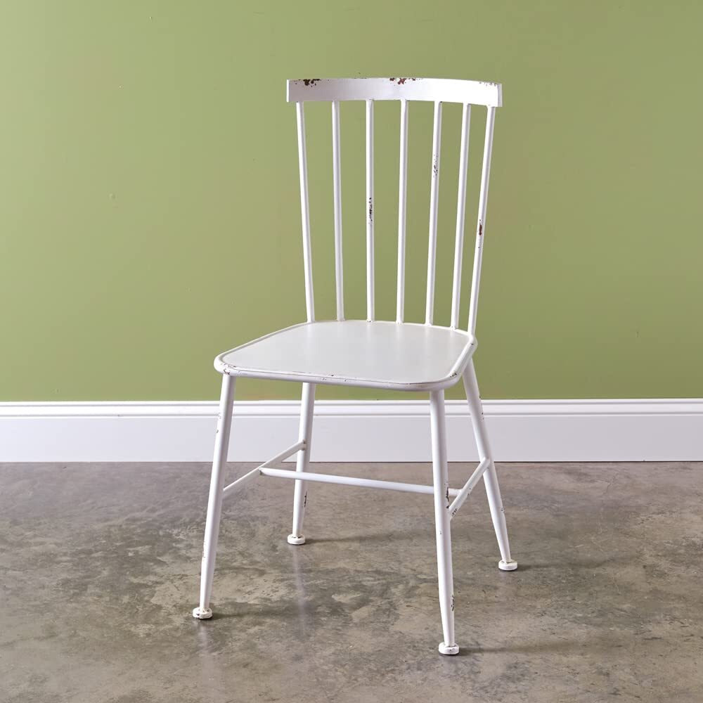 Colonial Tin Works 770544 Distressed Metal Cafe Chair, 35-inch Height