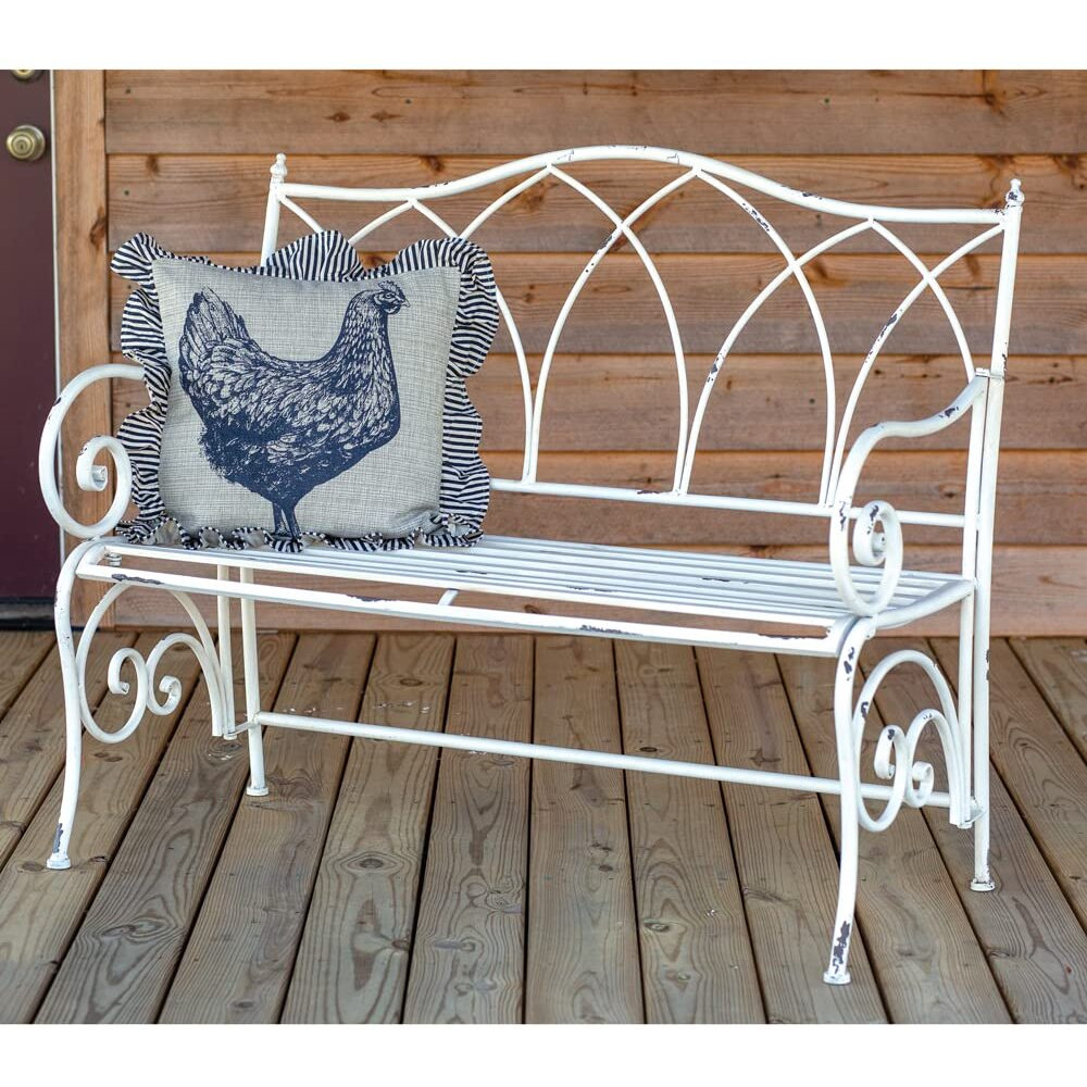 Colonial Tin Works Garden Bench, 45.50-inch Width, Metal