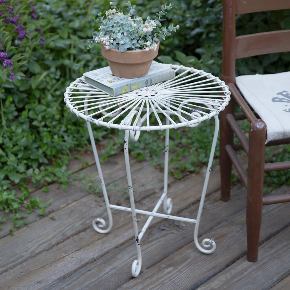 Colonial Tin Works Evelyn Side Table, 9.5-inch Height, Home, Home Dcor