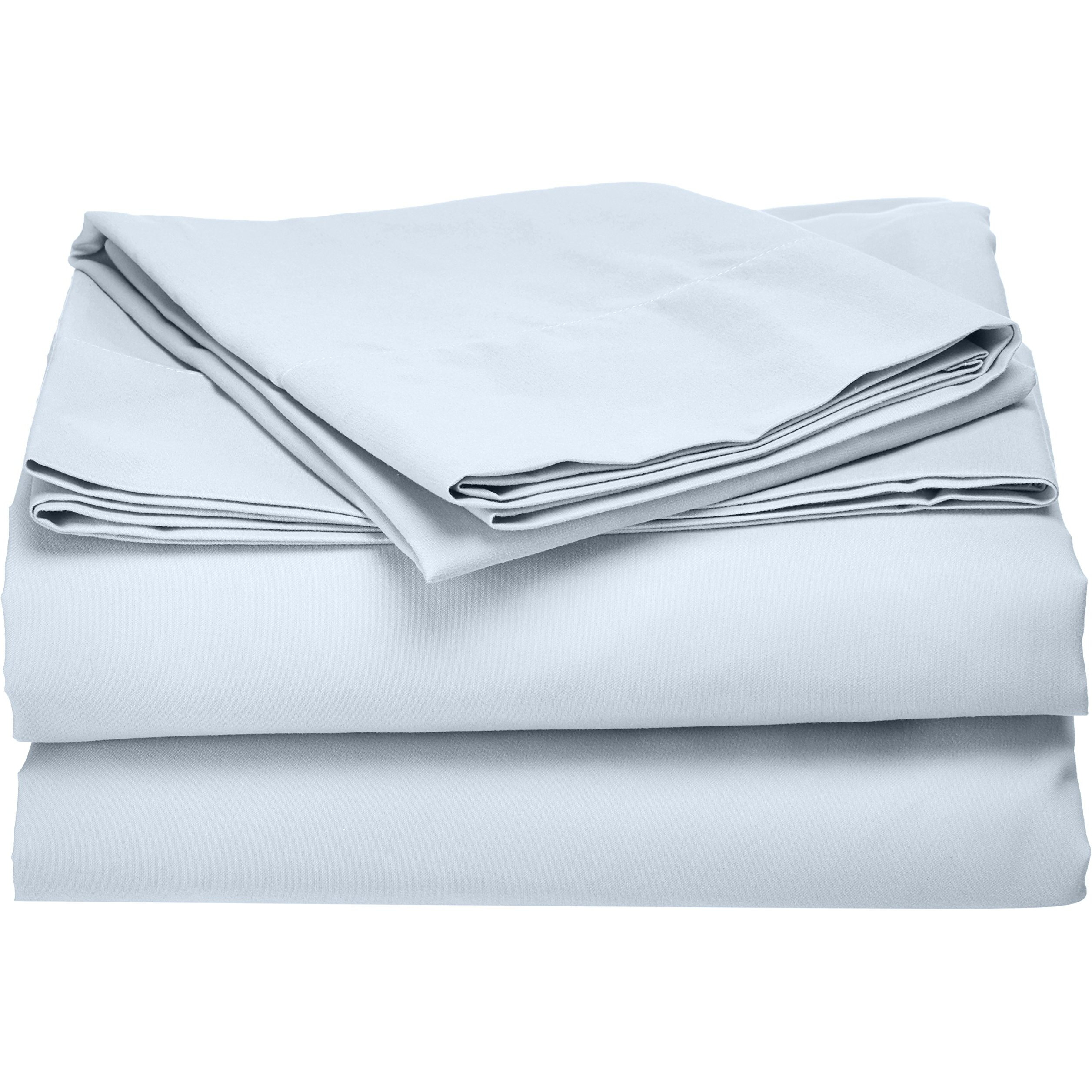 Madison Park 3M Microcell Bed Sheet Set Color Fast, Wrinkle and Stain Resistant, Soft Sheets with 16" Deep Pocket All Season, Cozy Bedding-Set, Matching Pillow Case, Cal King, Blue, 4 Piece