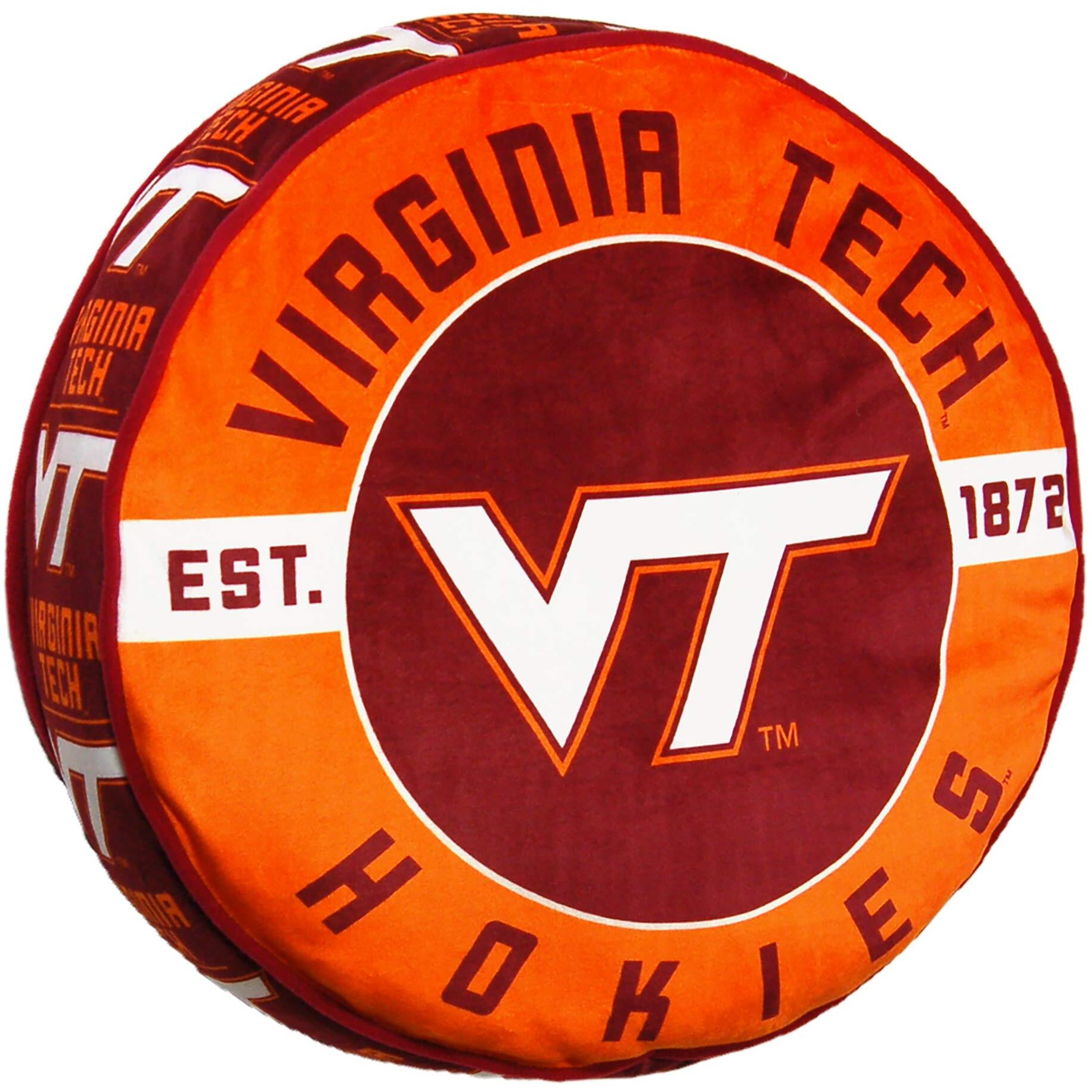 The Northwest Company NCAA Virginia Tech Hokies Round Cloud Pillow, 15", Team Colors