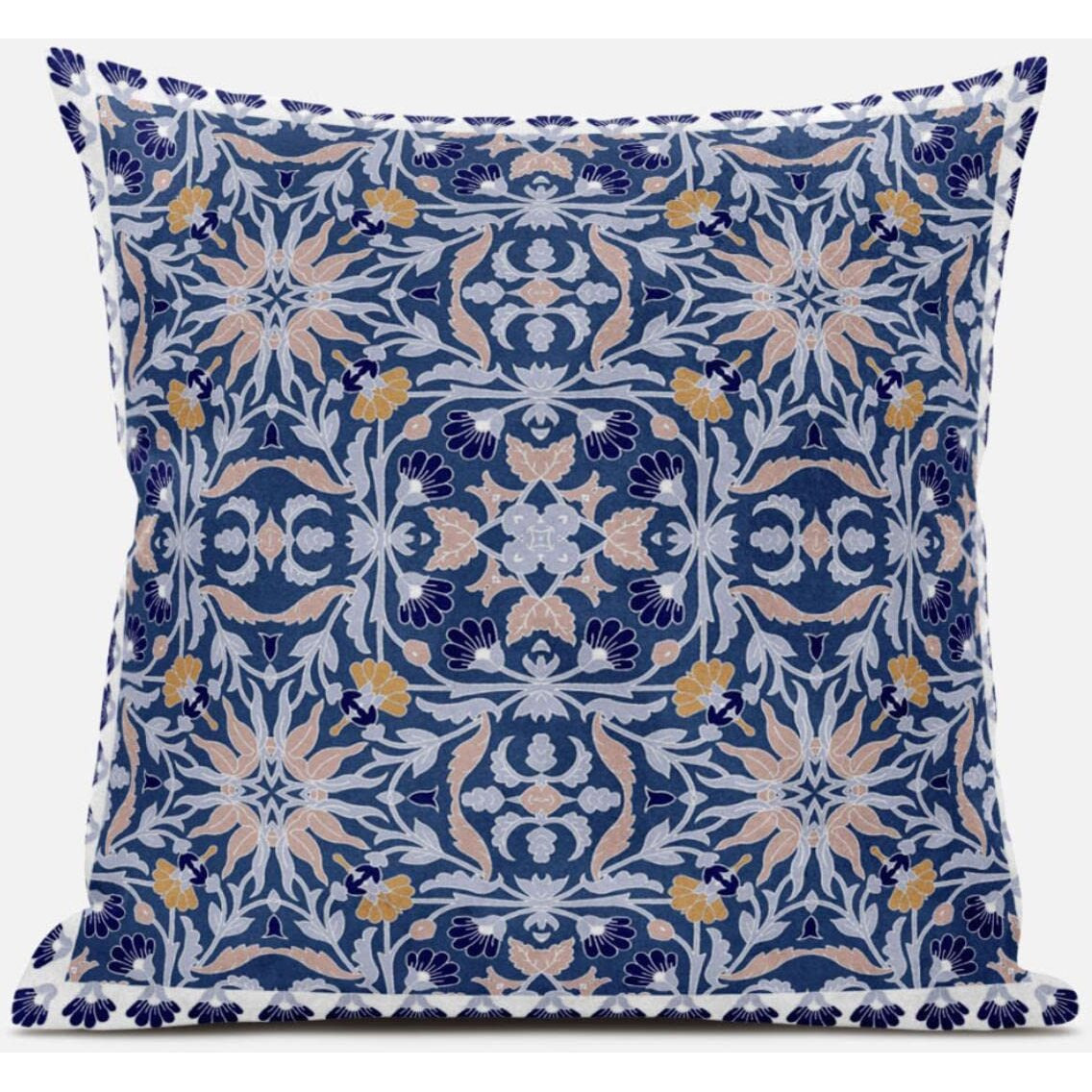 Amrita Sen Jahan Paisley Suede Blown and Closed Pillow in Muted Black Yellow