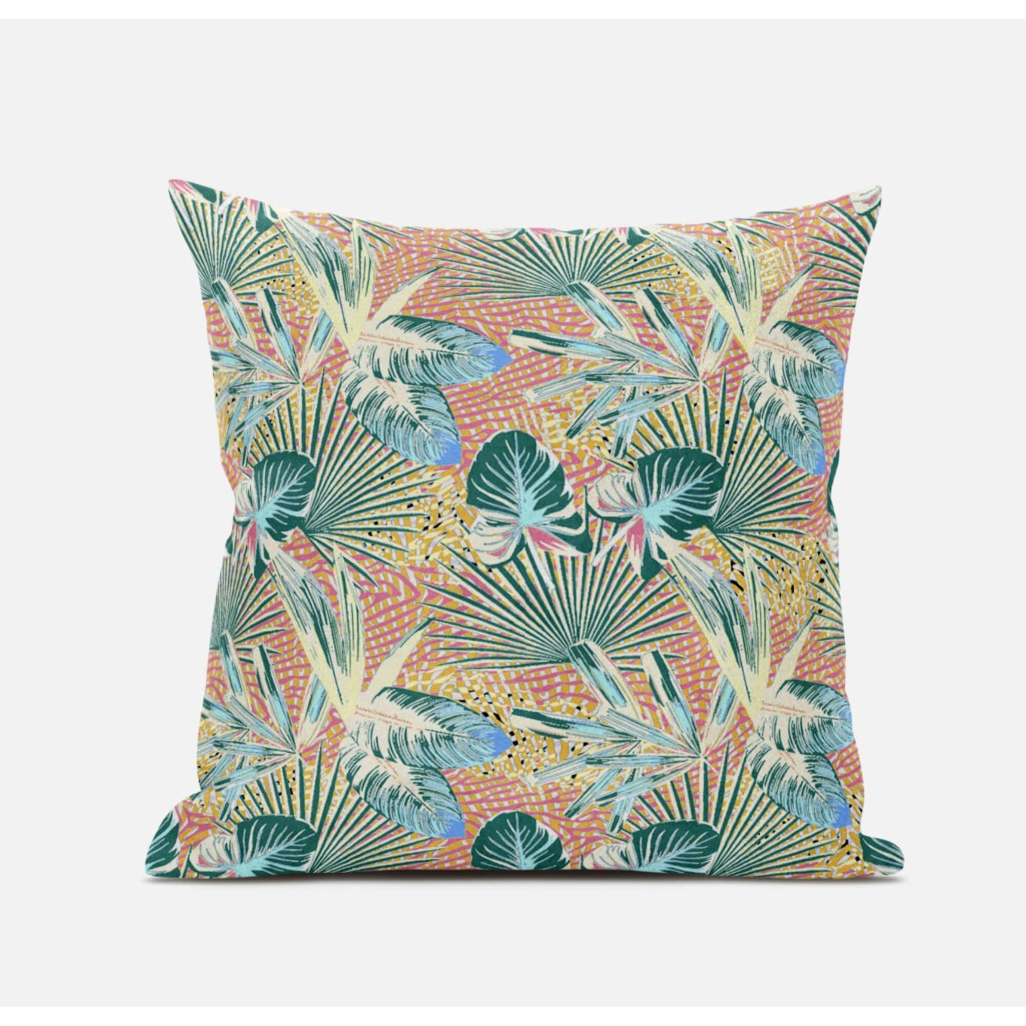 Amrita Sen Plant Illusion Suede Blown and Closed Pillow in Gray