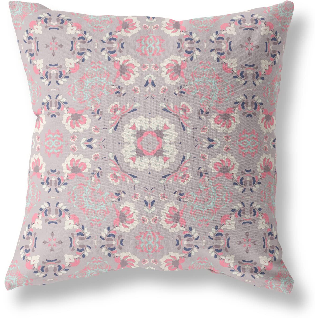 Amrita Sen Love and Liberty Broadcloth Indoor Outdoor Pillow, Zippered, MutedPinkWhite