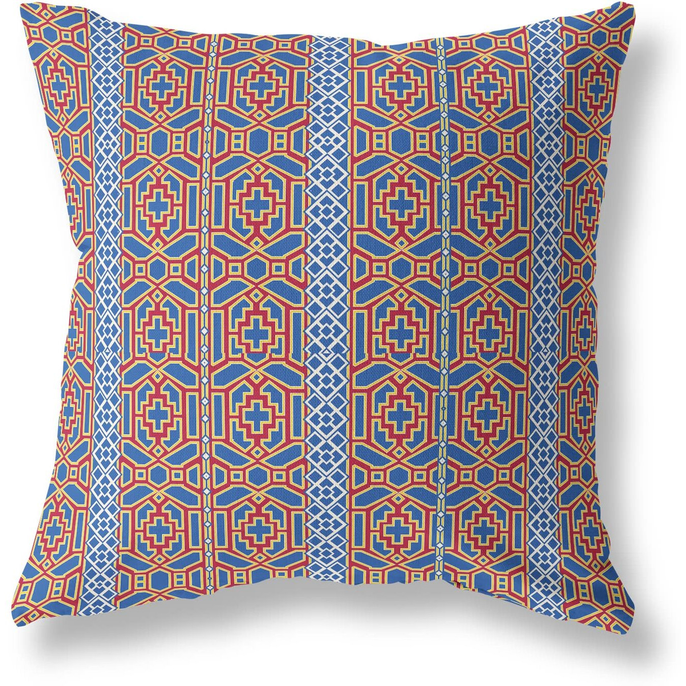Amrita Sen Loyalty and Love Broadcloth Indoor Outdoor Pillow, Zippered, BlueRed