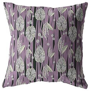 Amrita Sen Tropics Falling Double Sided Suede Pillow, Zippered, Pink and White