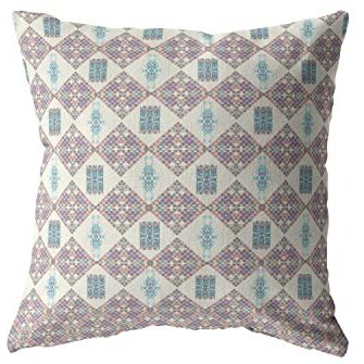 Amrita Sen Coral Sea Double Sided Suede Pillow, Zippered, Muted Pink