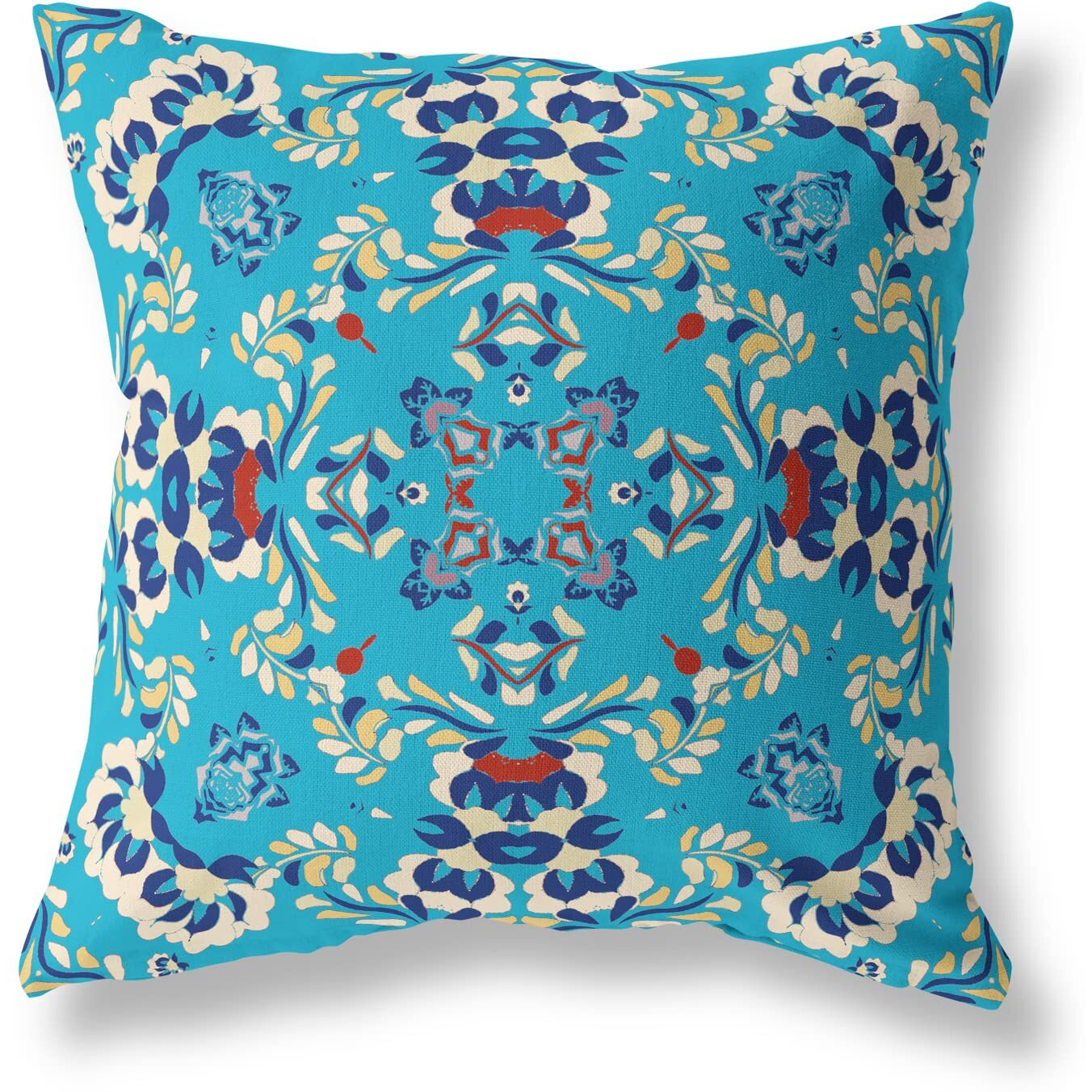 Amrita Sen Earth and Heaven Suede Blown and Closed Pillow w/Insert in Blue