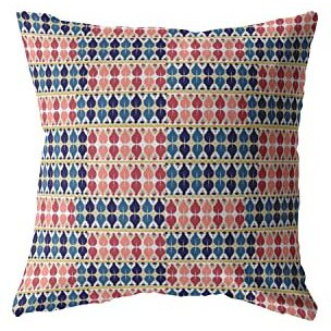 Amrita Sen Spades Broadcloth Indoor Outdoor Zippered Pillow Red and Blue