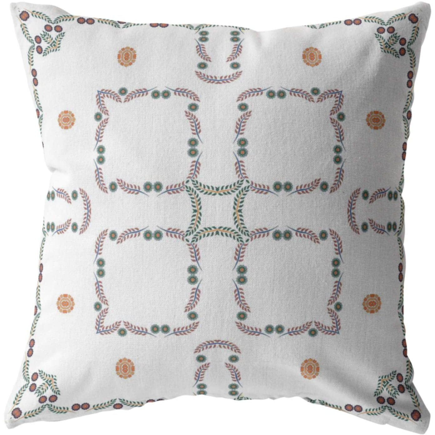 Amrita Sen Flower Box Broadcloth Indoor Outdoor Zippered Pillow White