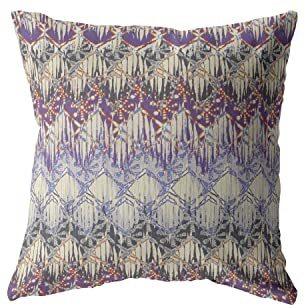 Amrita Sen Hatches Broadcloth Indoor Outdoor Blown and Closed Pillow Muted Magenta