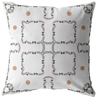 Amrita Sen Flower Box Broadcloth Indoor Outdoor Blown and Closed Pillow White