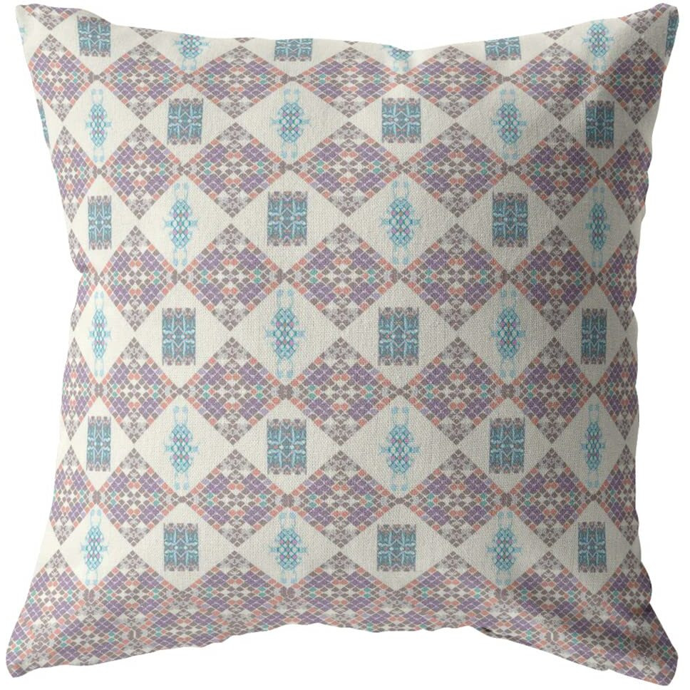 Amrita Sen Coral Sea Broadcloth Indoor Outdoor Zippered Pillow Muted Pink