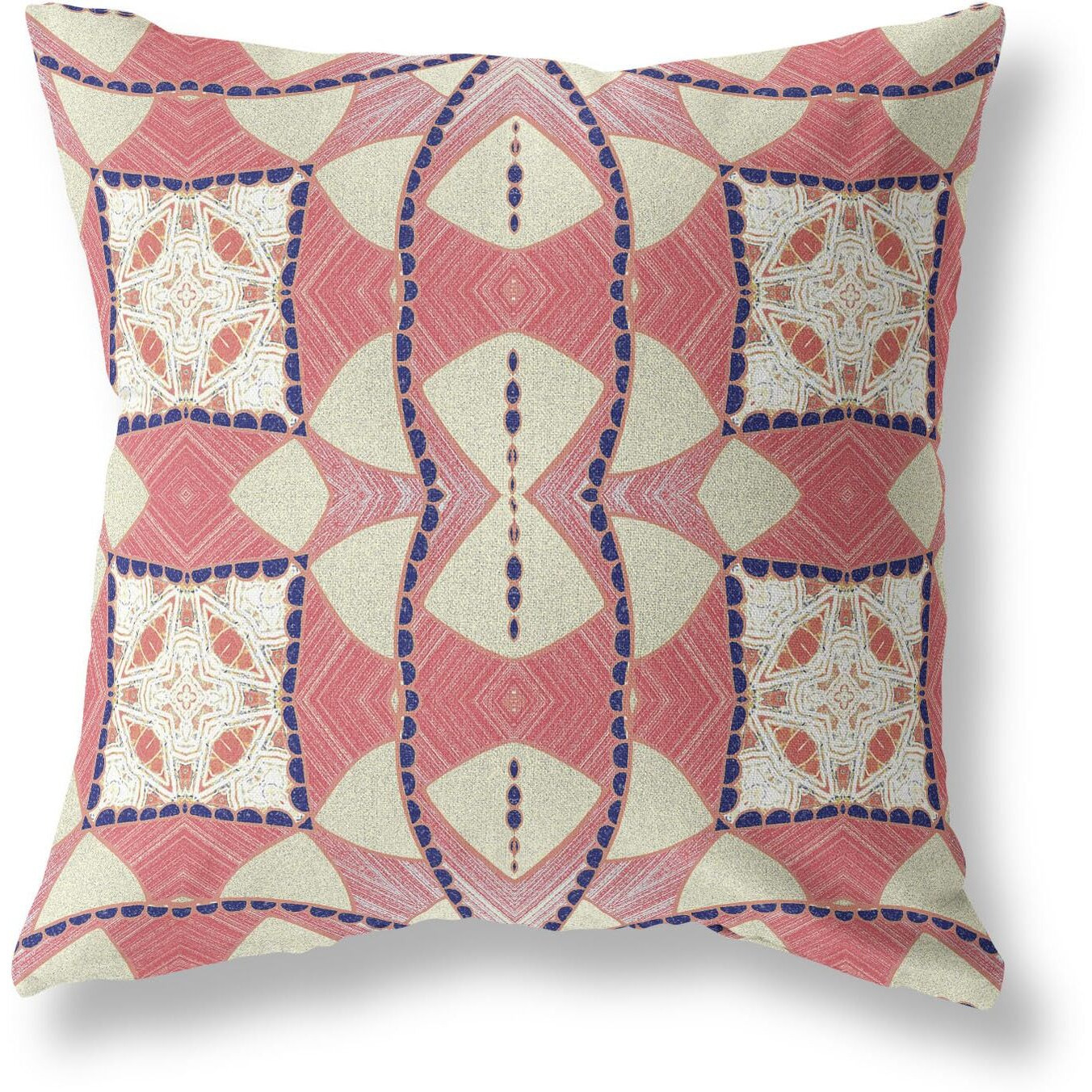 Amrita Sen Cosmic Circle Sprays Suede Blown and Closed Pillow Red Yellow White