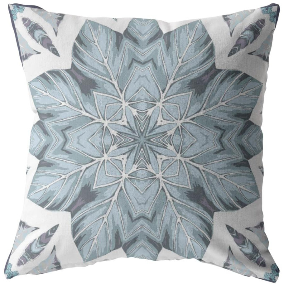 Amrita Sen Space Forest Broadcloth Indoor Outdoor Zippered Pillow Blue