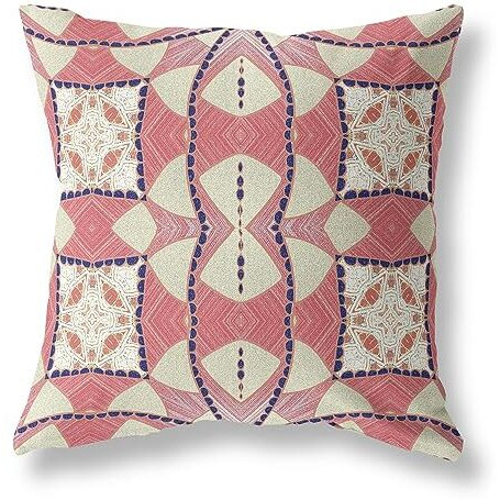 Amrita Sen Cosmic Circle Sprays Suede Blown and Closed Pillow Red Yellow White