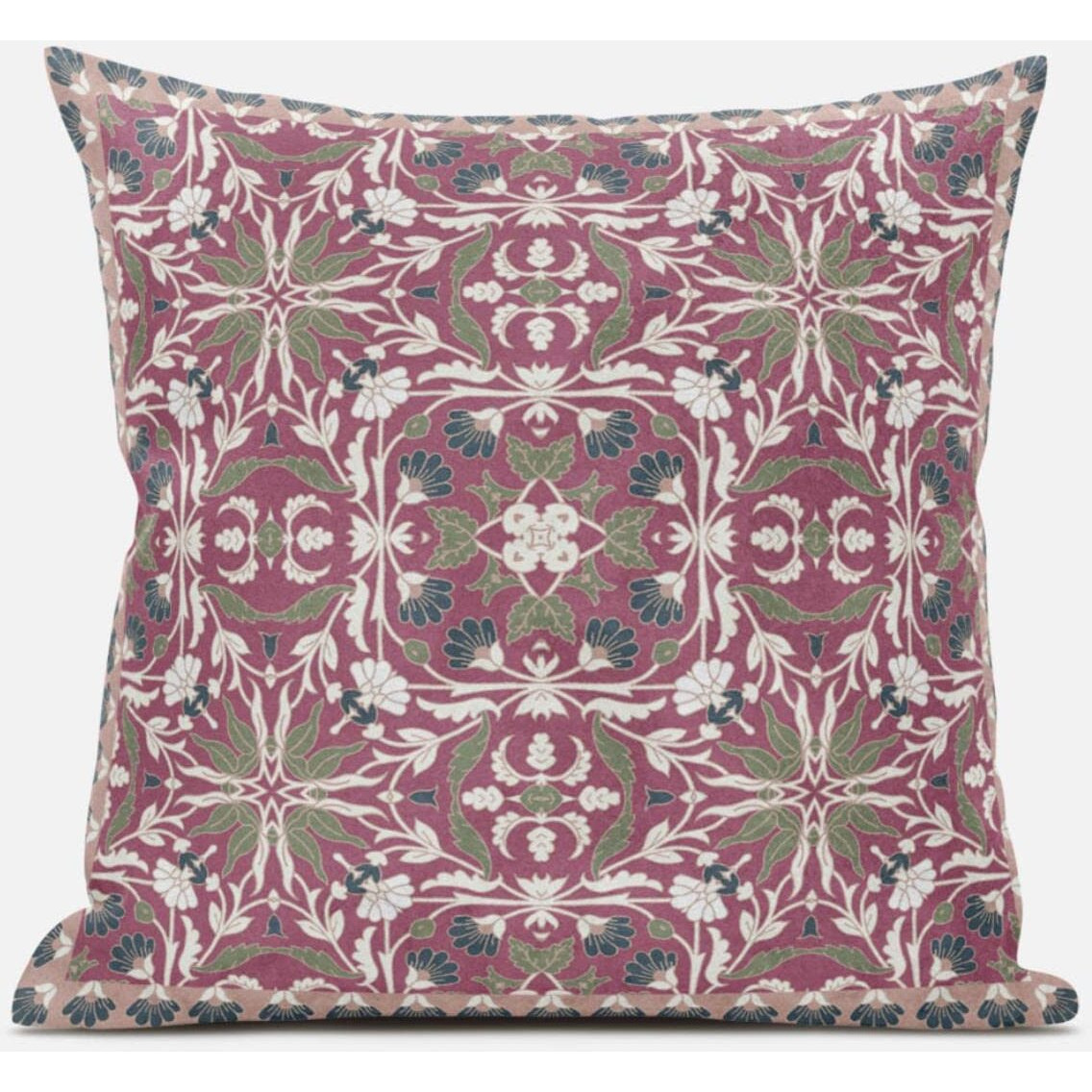 Amrita Sen Jahan Paisley Throw Pillow with Removable Cover in Purple Blue 20x20