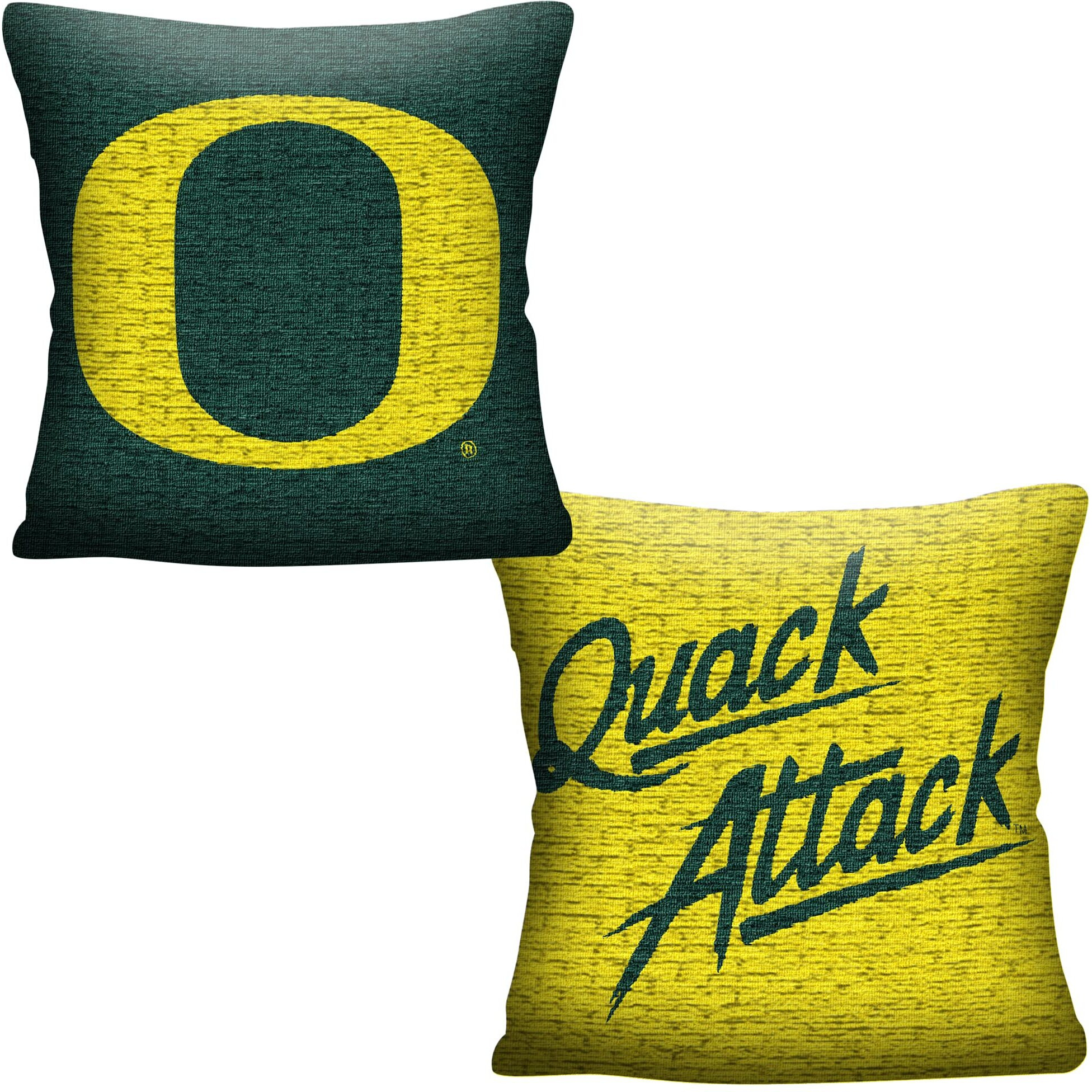 Northwest NCAA Oregon Ducks Unisex-Adult Double Sided Woven Jacquard Pillow, 20" x 20", Invert