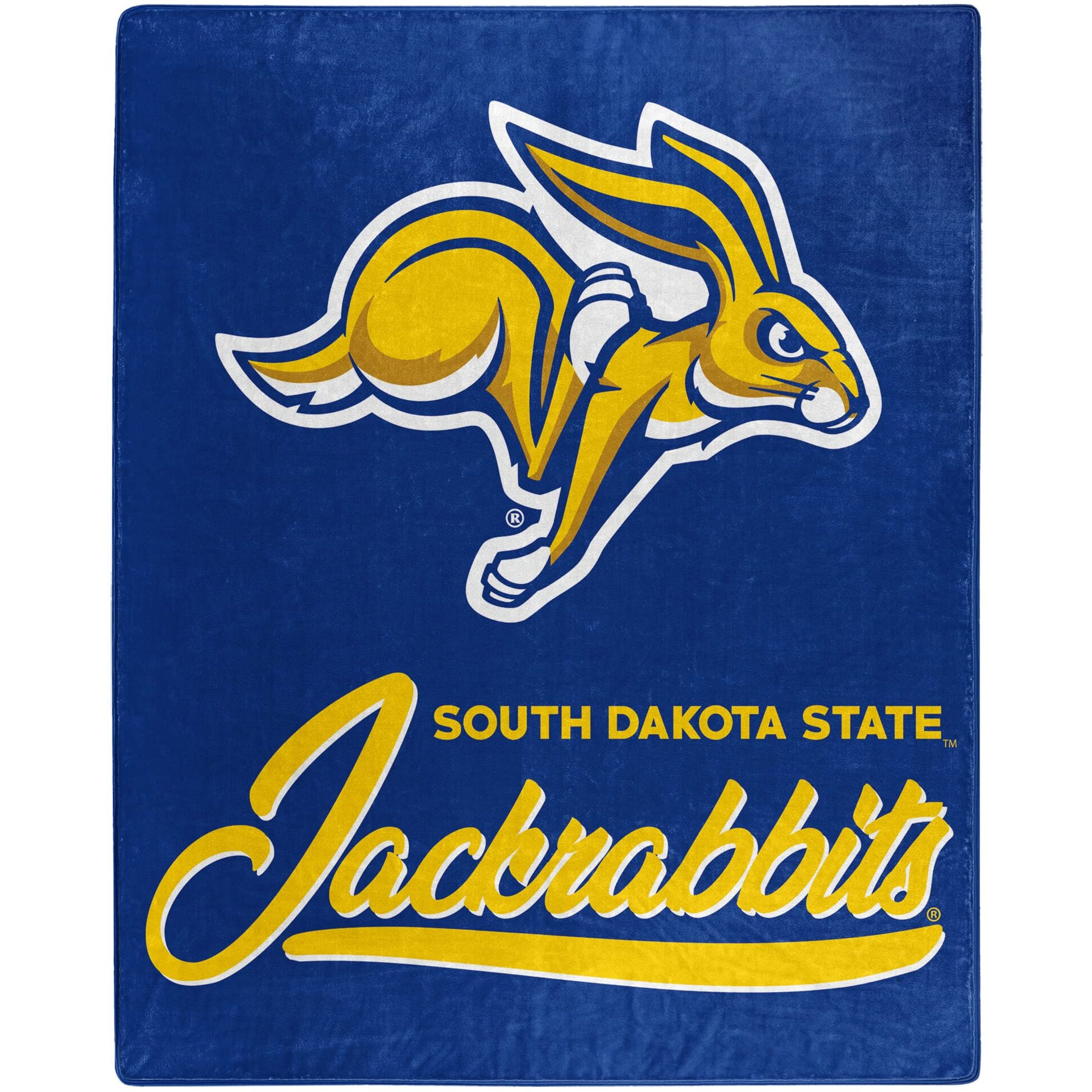 Northwest NCAA South Dakota State Jackrabbits Unisex-Adult Raschel Throw Blanket, 50" x 60", Signature