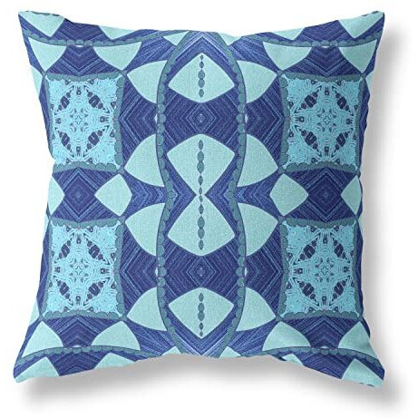 Amrita Sen Cosmic Circle Sprays Broadcloth Indoor Outdoor Zippered Pillow Blue Sky Blue