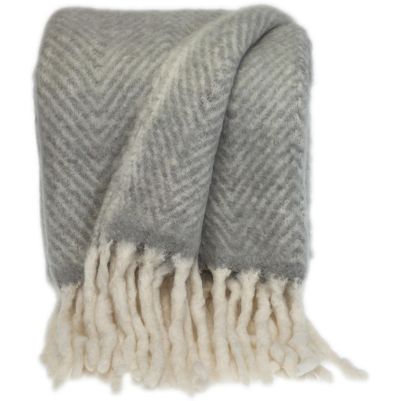 Parkland Collection Nagar Transitional Gray 52 x 67 Woven Handloom Throw