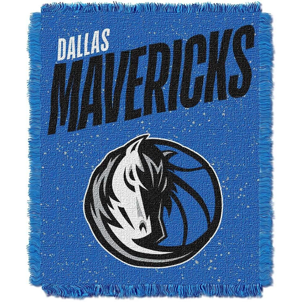 Mavericks OFFICIAL NBA &quotHeadliner" Woven Jacquard Throw Blanket