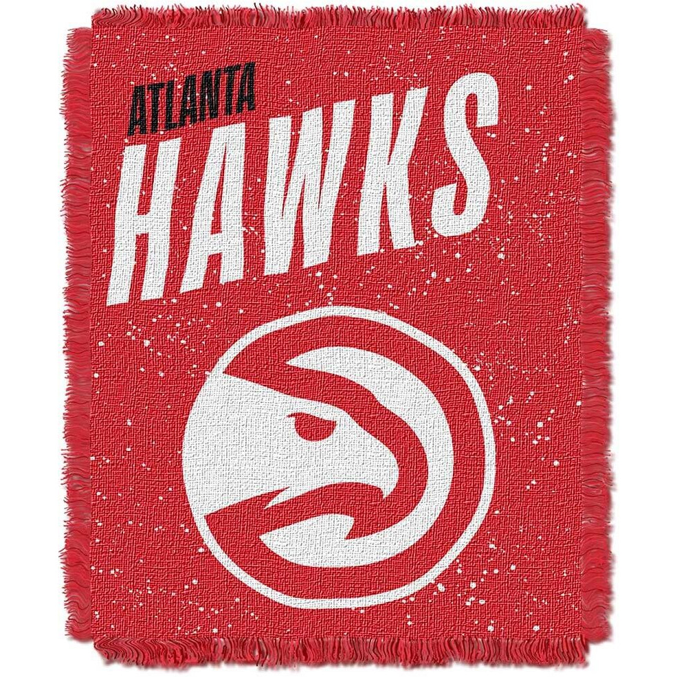 Hawks OFFICIAL NBA &quotHeadliner" Woven Jacquard Throw Blanket