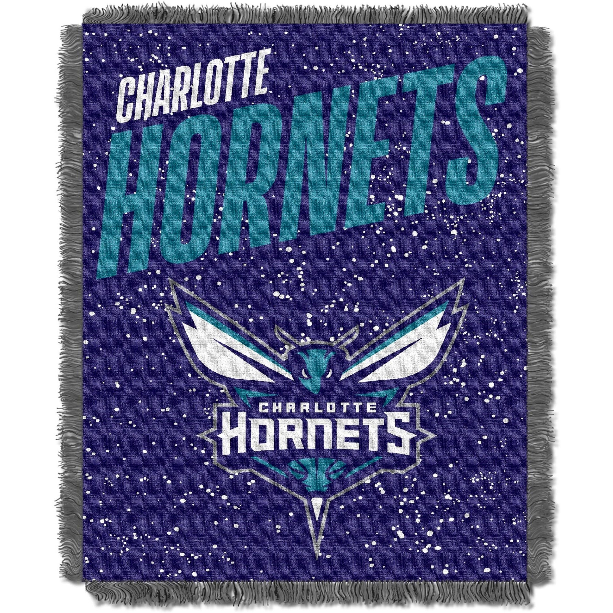 Hornets OFFICIAL NBA &quotHeadliner" Woven Jacquard Throw Blanket