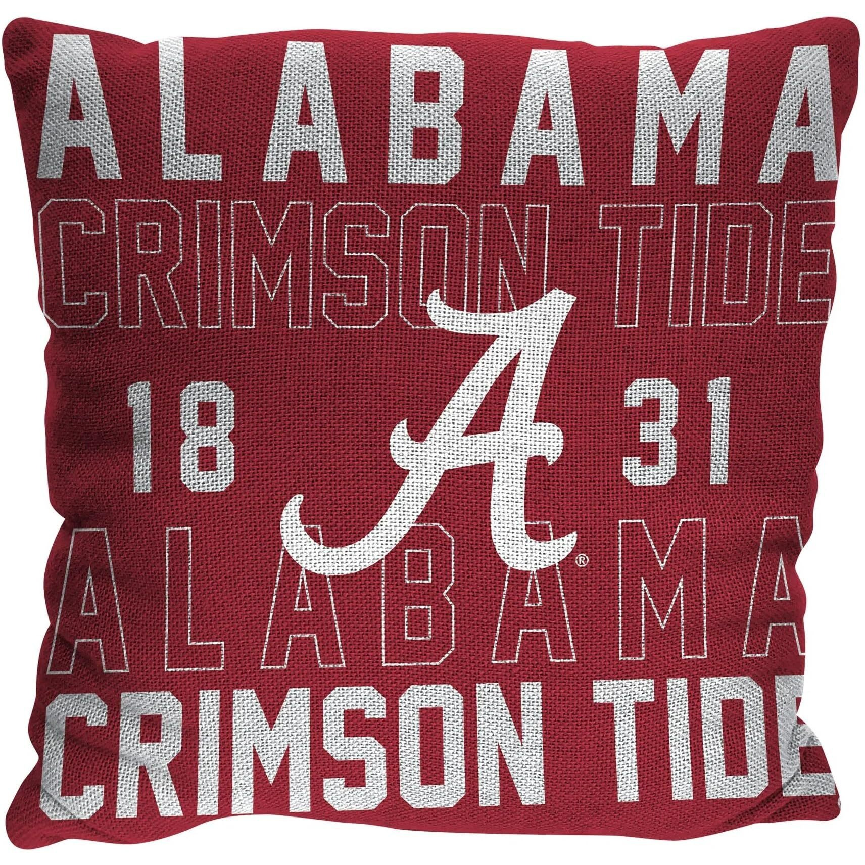 The Northwest Company 1COL/13002/0018/RET 20" Jacquard Pillow Stacked - Alabama