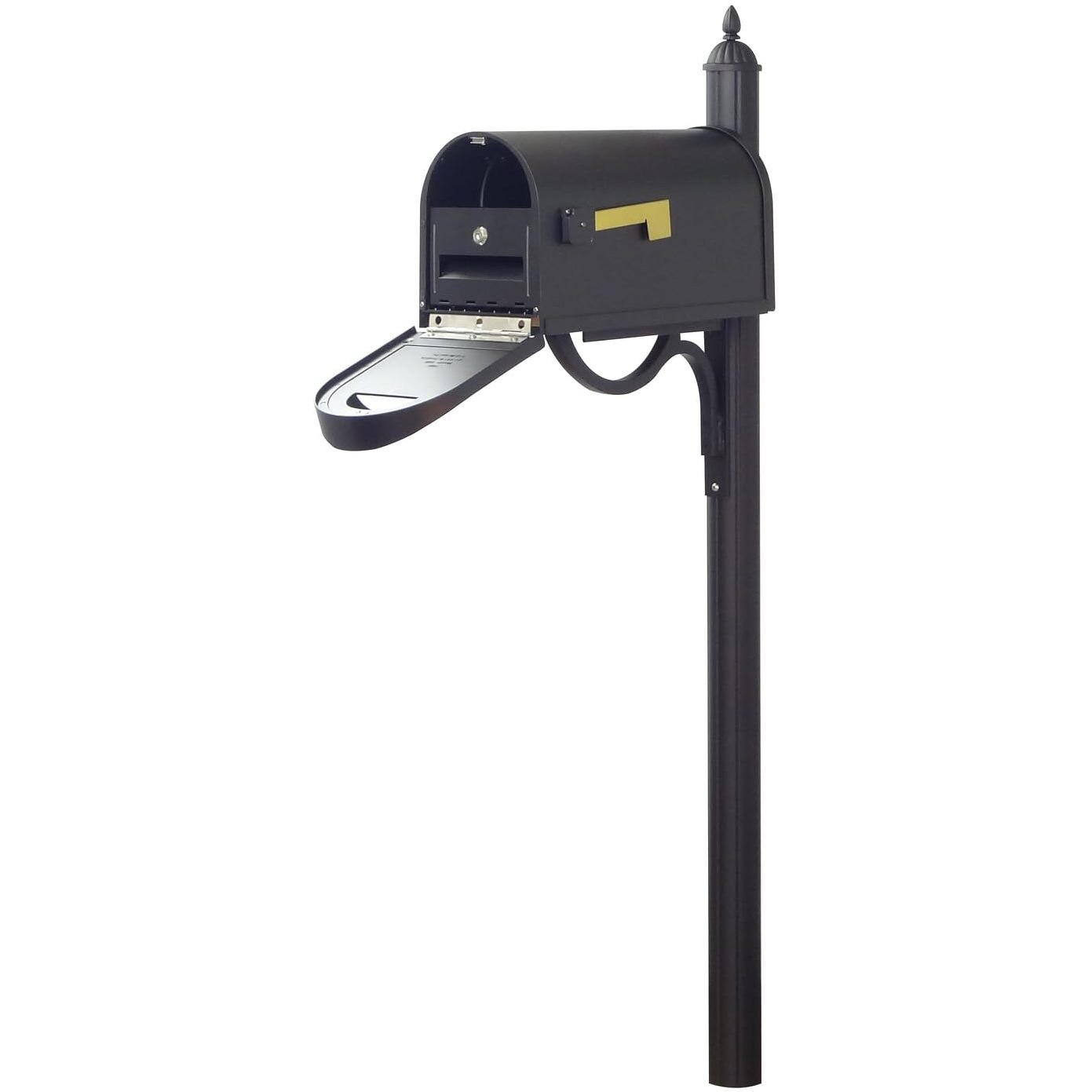 Special Lite Products Classic Curbside Mailbox with Locking Insert and Richland Mailbox Post