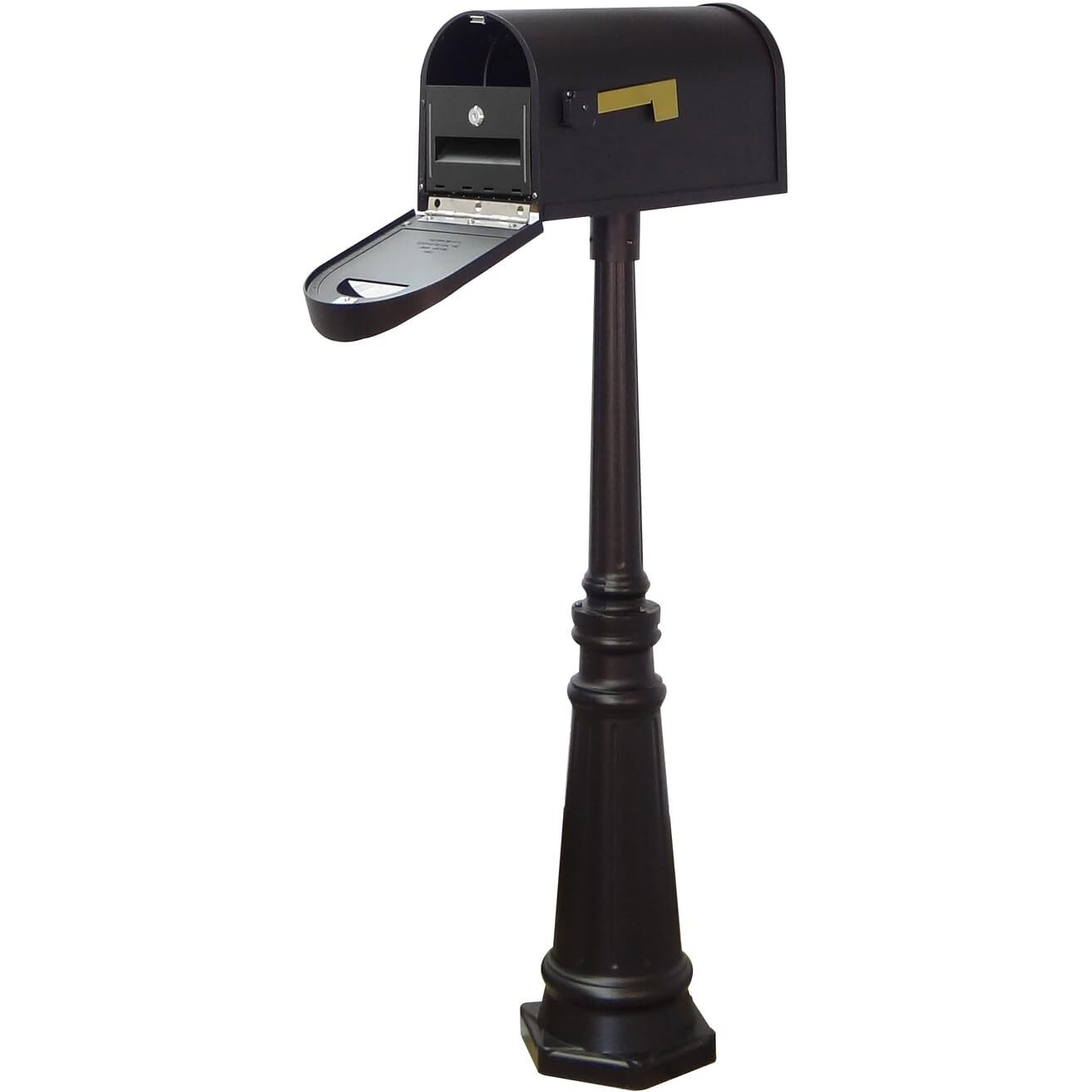 Special Lite Products Classic Curbside Mailbox with Locking Insert and Tacoma Mailbox Post