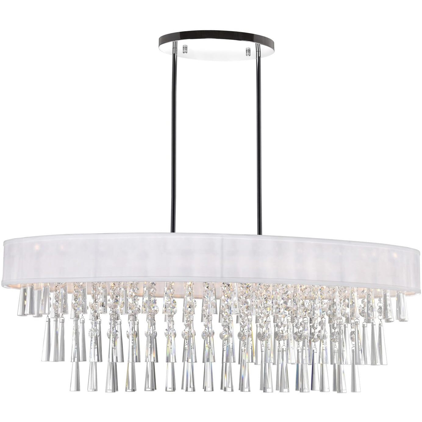 CWI Lighting Franca 8 Light Drum Shade Chandelier with Chrome Finish Fom