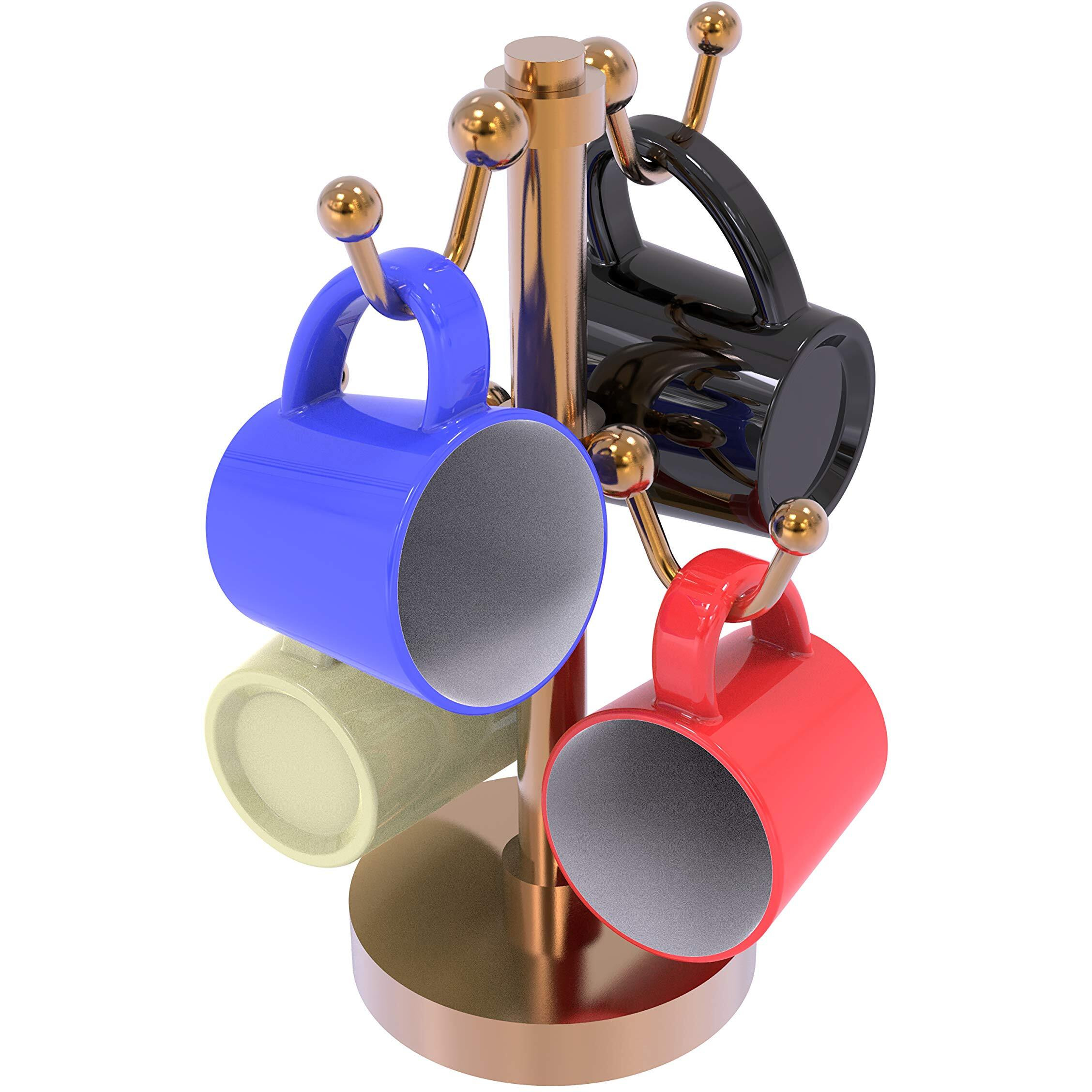 Allied Brass Countertop 4 Coffee Mug Holder, Brushed Bronze