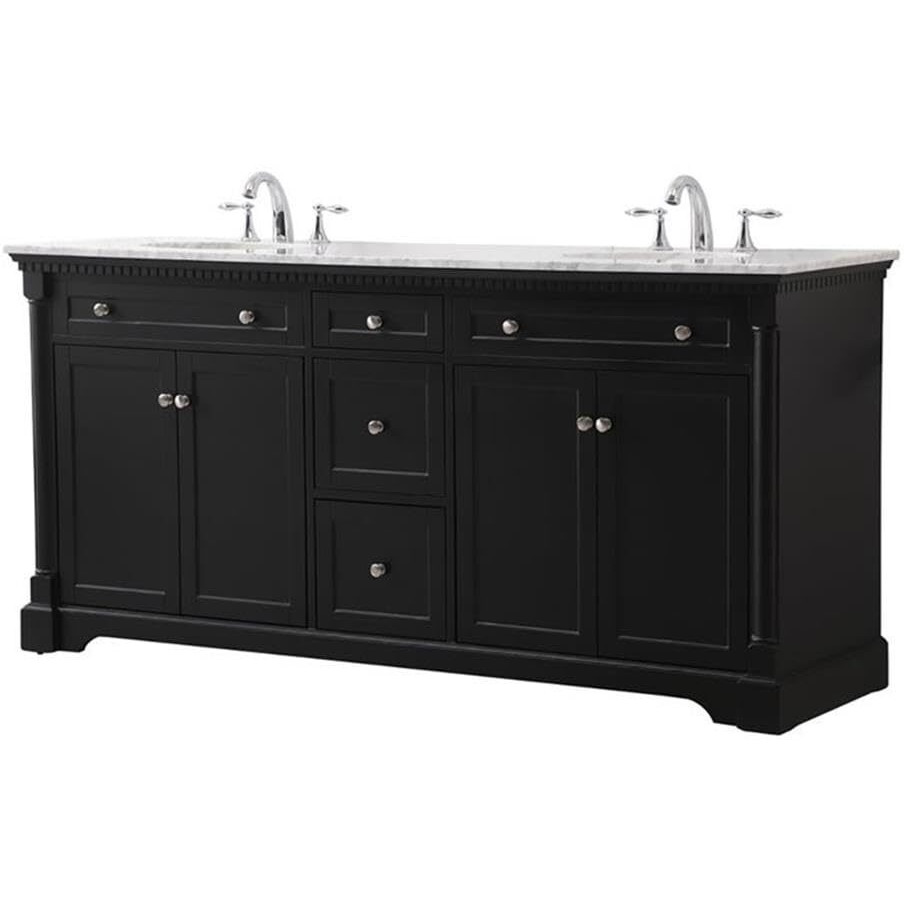 Elegant Decor Indoor Modern Under Sink Bathroom Fixtures Storage Organizer Cabinet Monroe 36 inch LED Double Ring Chandelier - Black