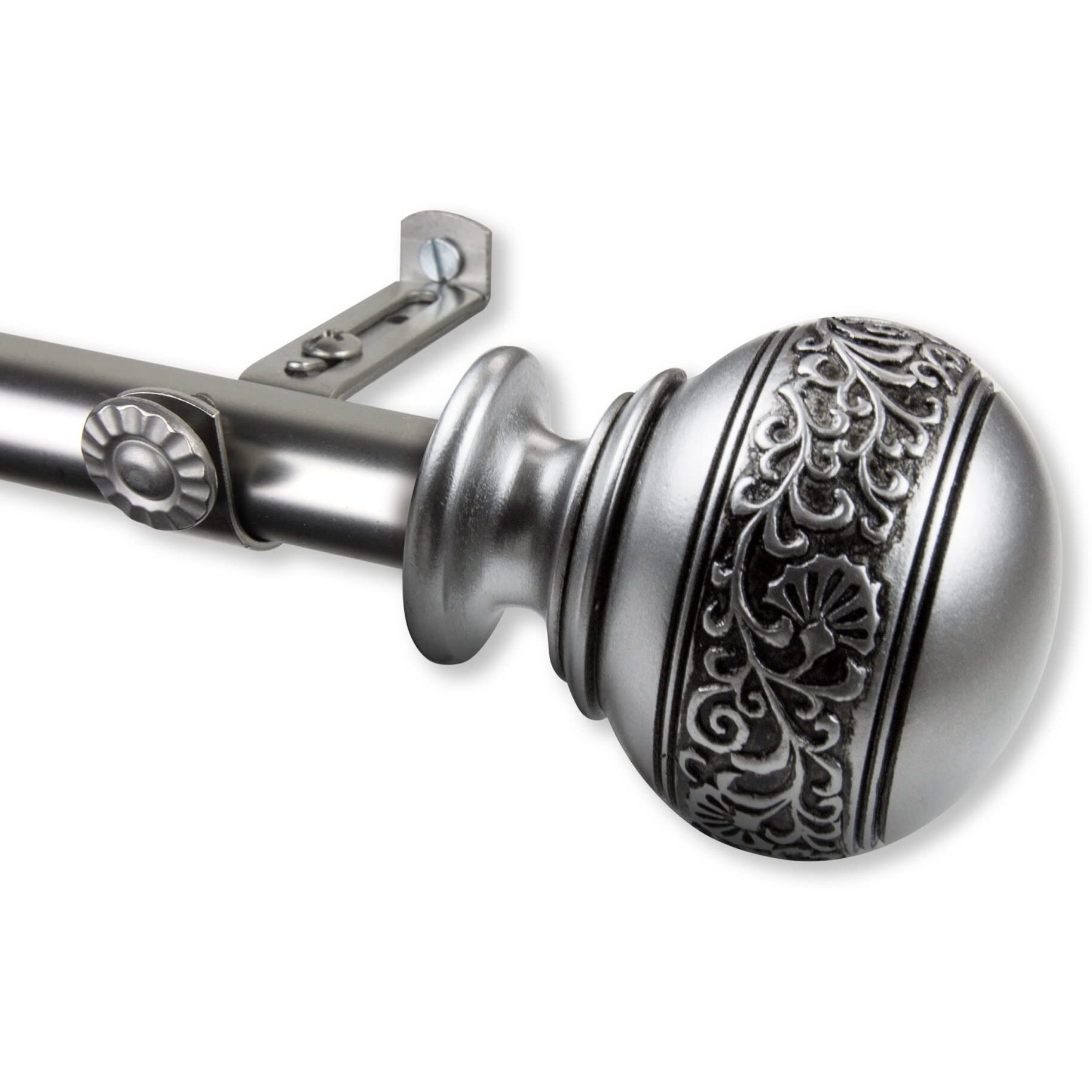 Rod Astamoda Caliendra Curtain 3/4 inch Dia. 120-170" - Satin Nickel