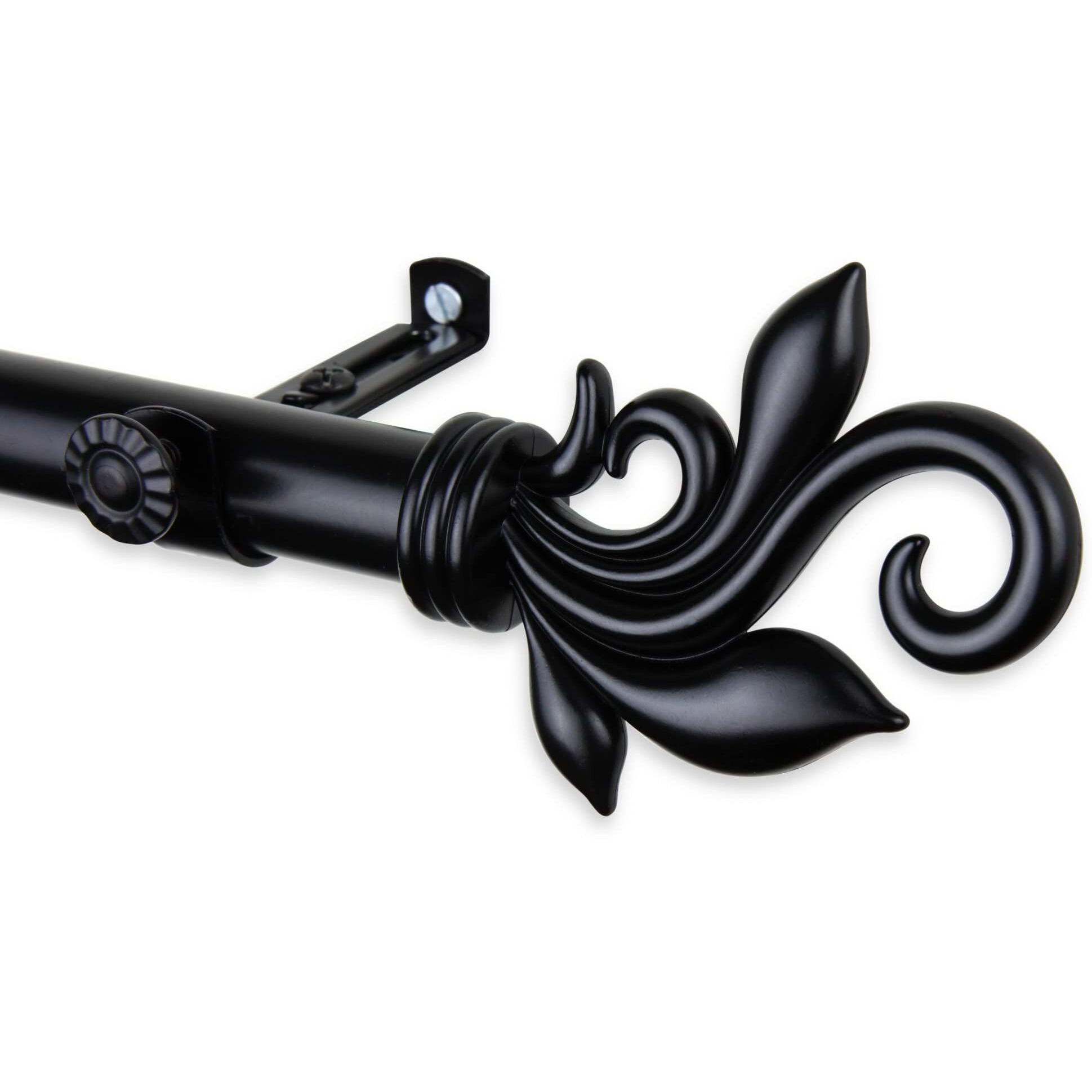 Rod Astamoda Micah Curtain 3/4 inch Dia. 120-170" - Black