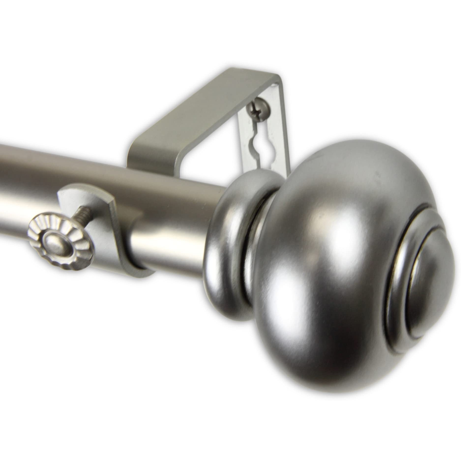 Rod Astamoda Constantino Curtain 1" OD 28-48 inch - Satin Nickel