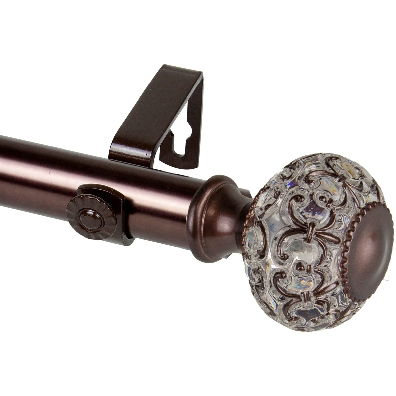 Rod Astamoda Elyse Curtain 1" OD 28-48 inch - Bronze