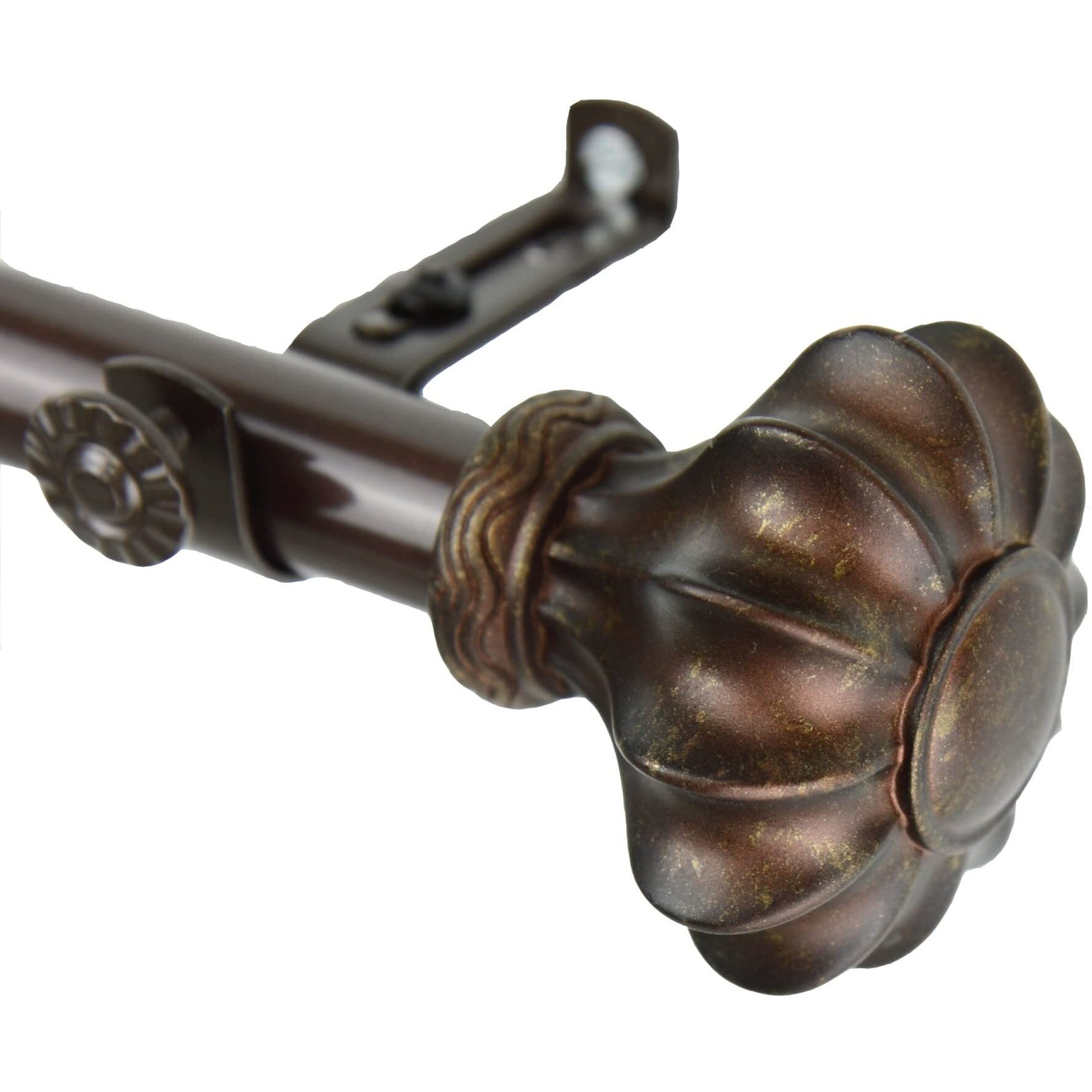 Rod Astamoda Gusto Curtain 3/4 inch Dia. 120-170" - Cocoa