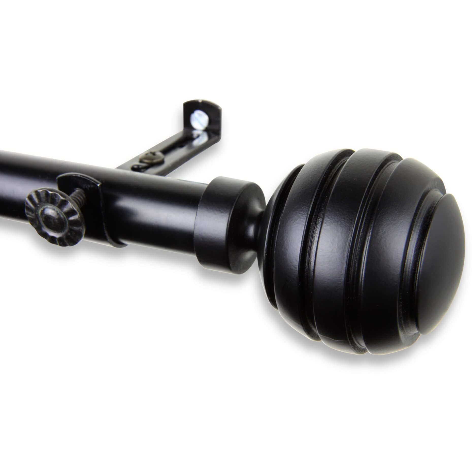 Rod Astamoda Olga Curtain 3/4 inch Dia. 48-84" - Black