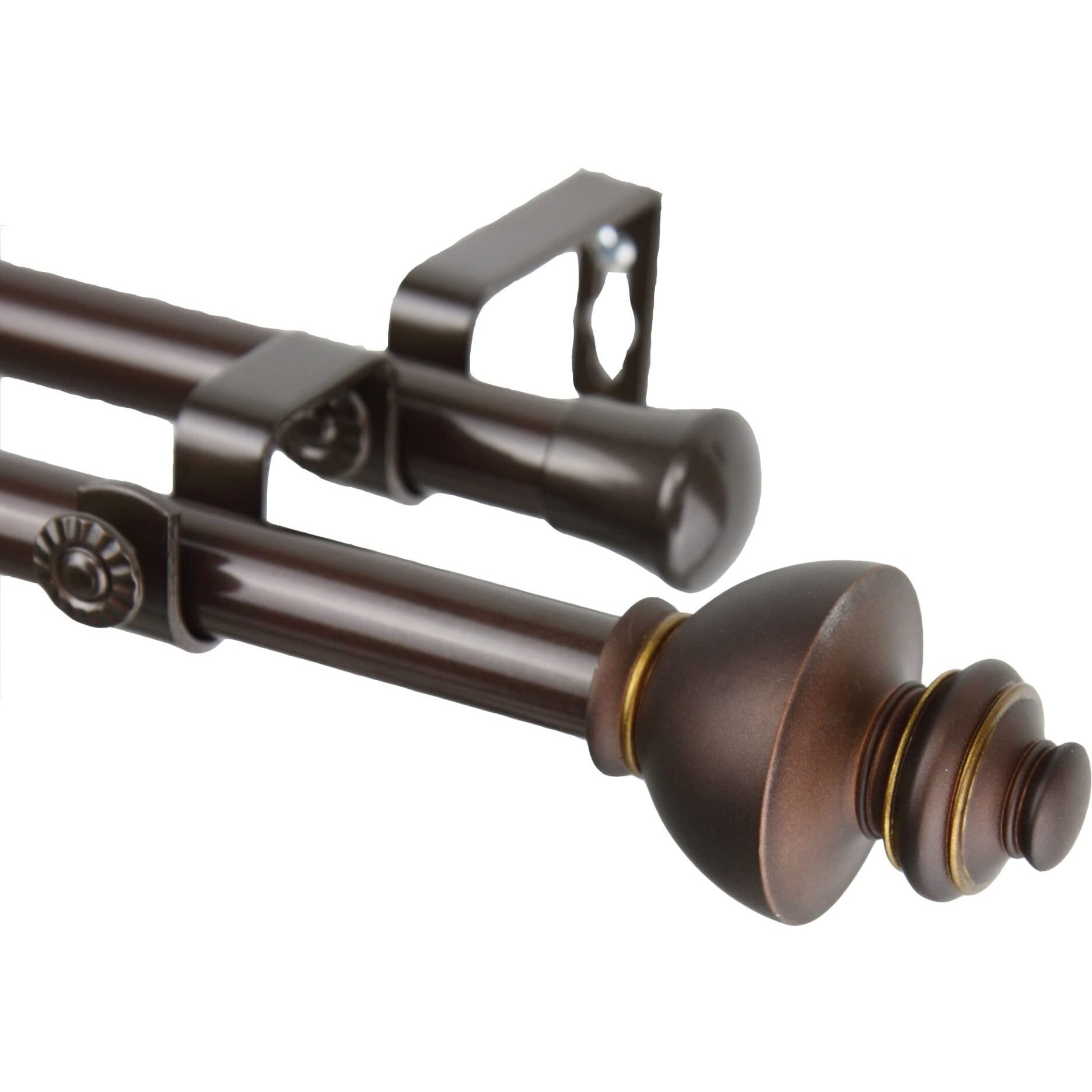 Rod Astamoda Scion Double Curtain 3/4 inch Dia. 66-120" - Cocoa