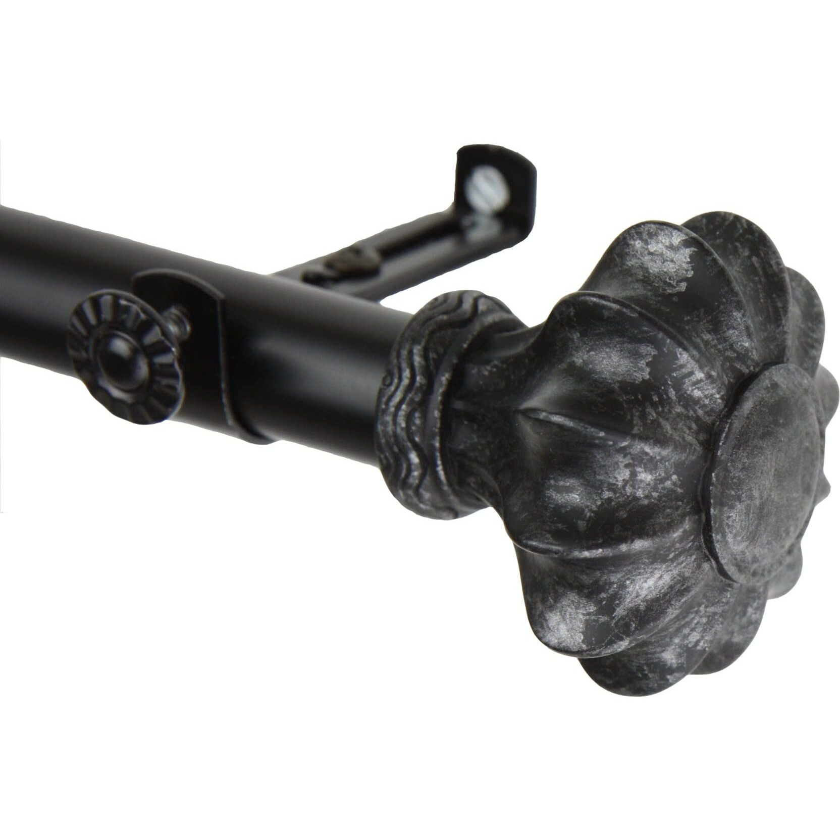 Rod Astamoda Gusto Curtain 3/4 inch Dia. 120-170" - Black