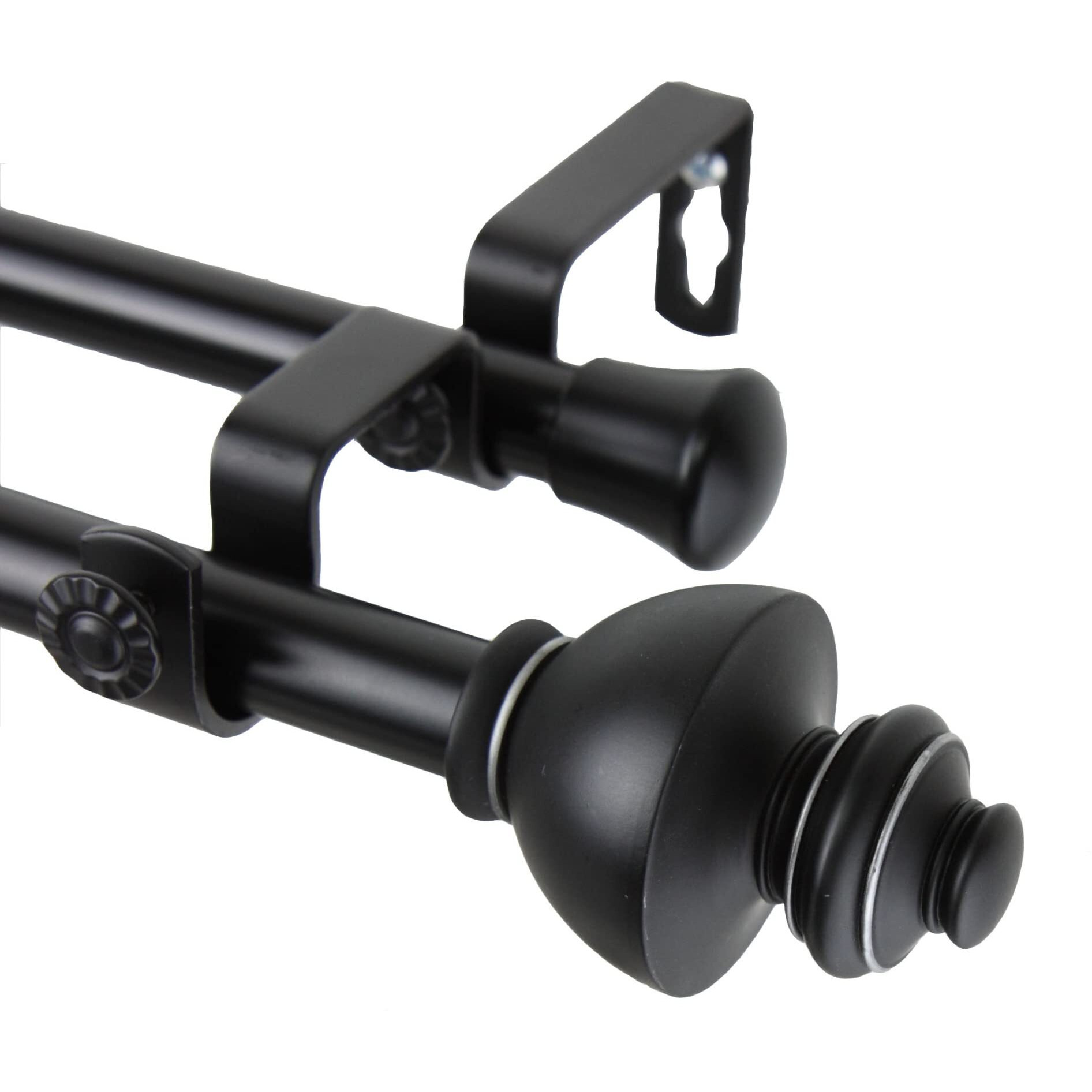 Rod Astamoda Scion Double Curtain 3/4 inch Dia. 66-120" - Black