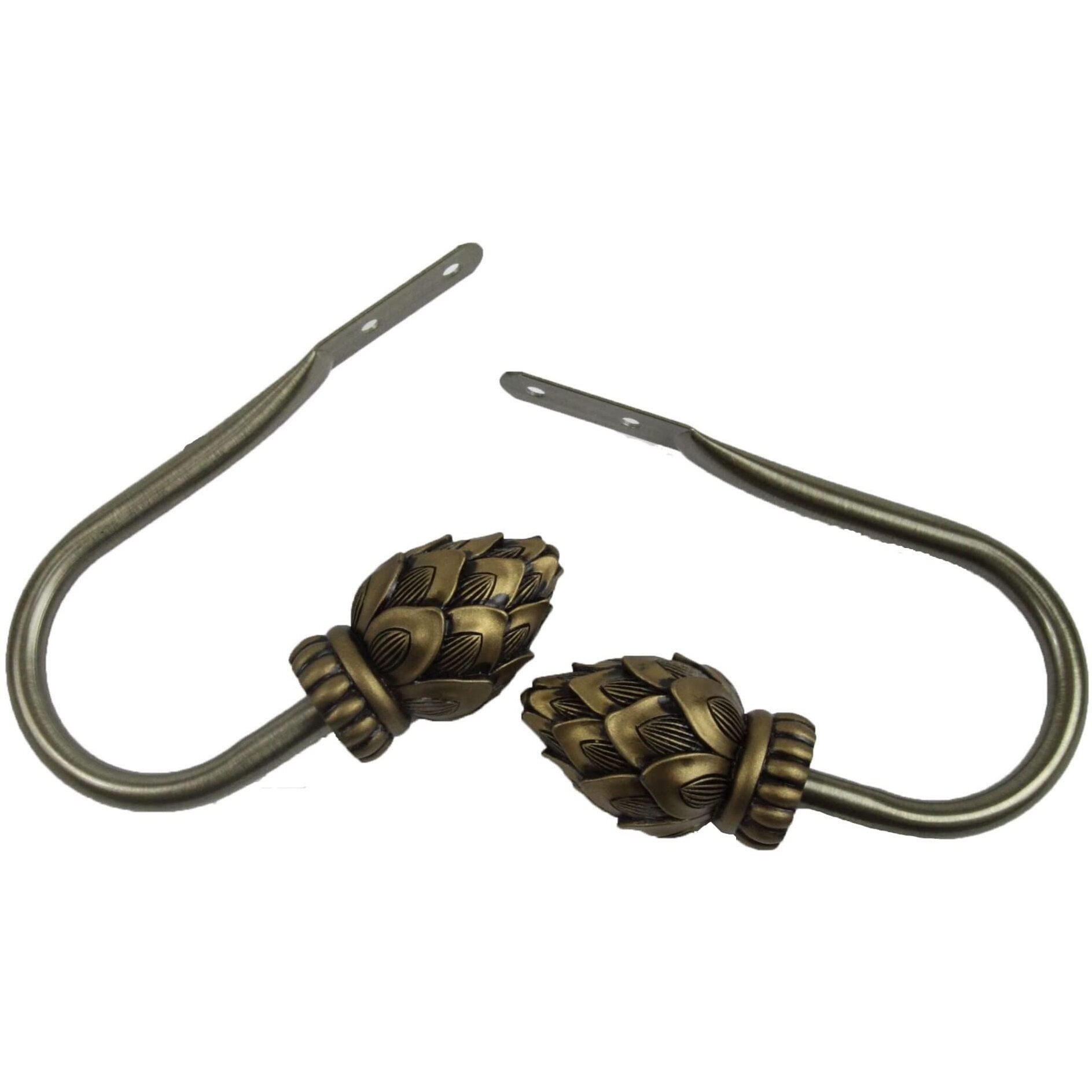 Rod Astamoda Tilia Holdback Pair - Antique Brass