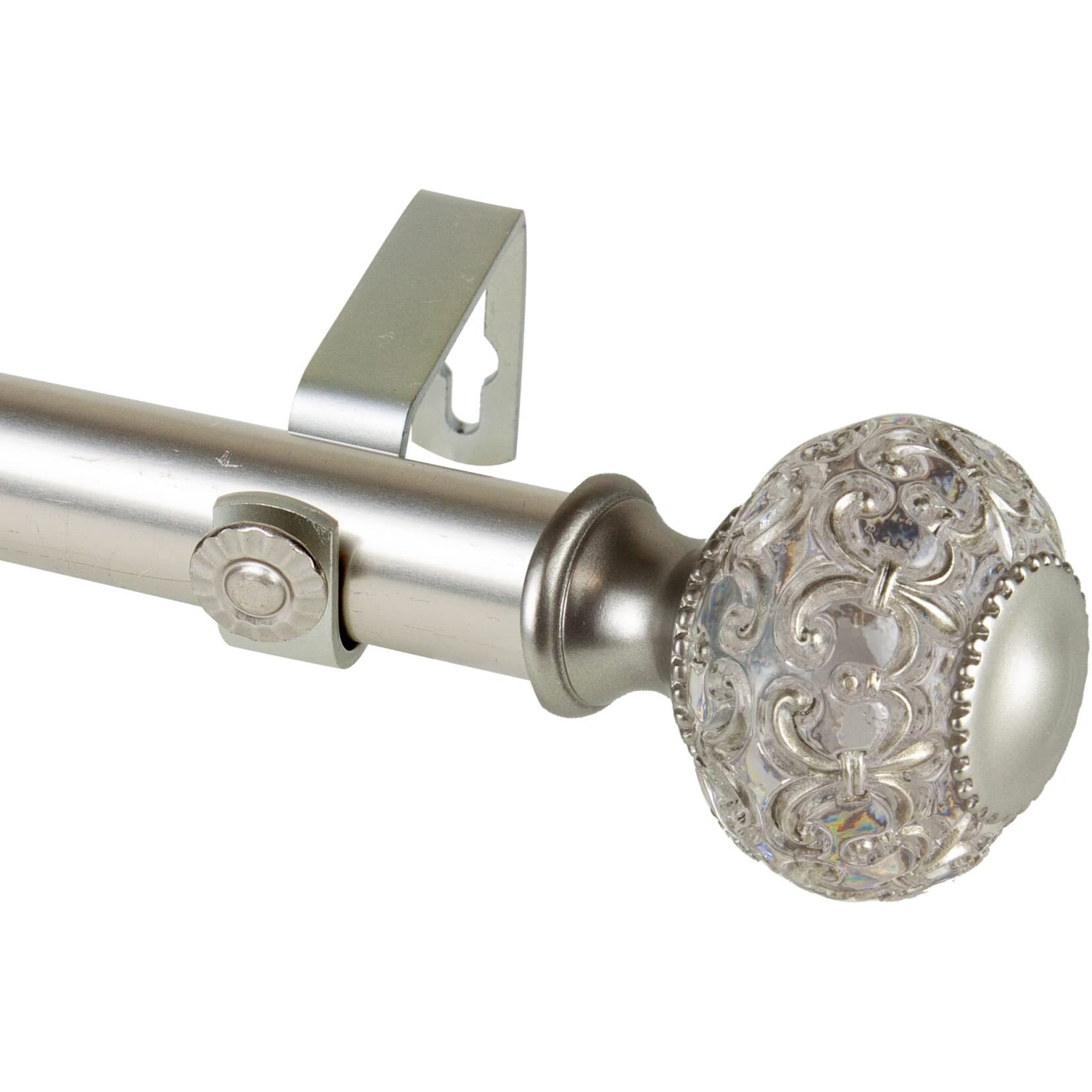Rod Astamoda Elyse Curtain 1" OD 28-48 inch - Satin Nickel