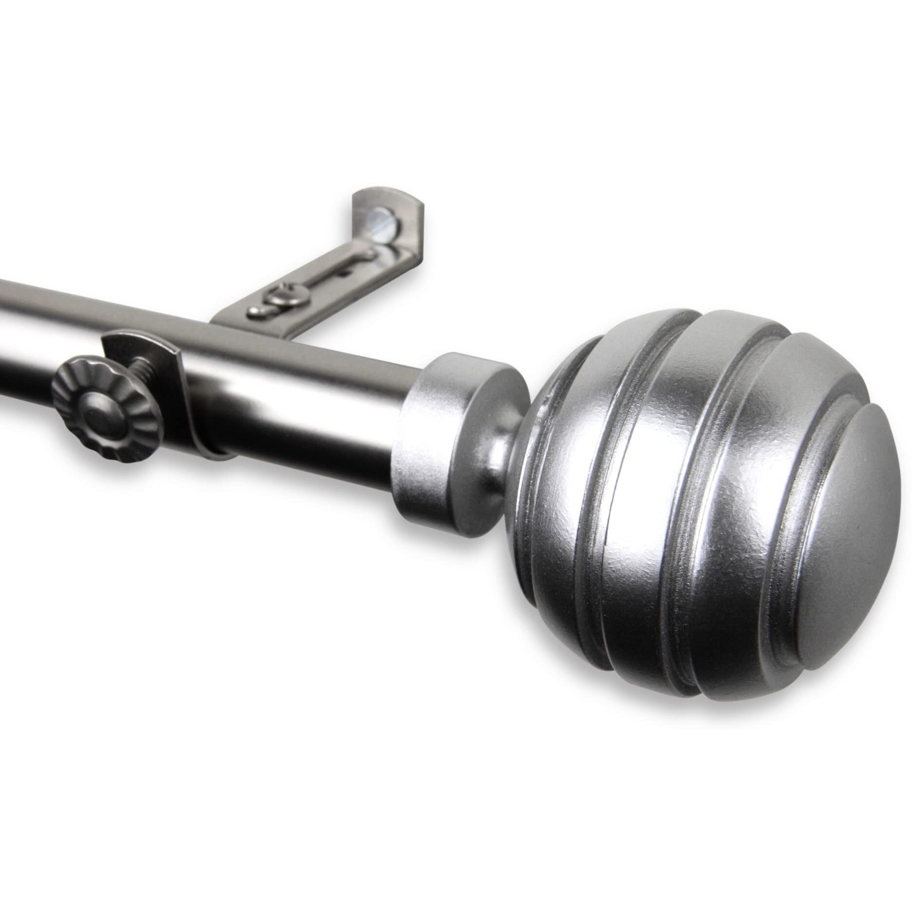 Rod Astamoda Olga Curtain 3/4 inch Dia. 28-48" - Satin Nickel