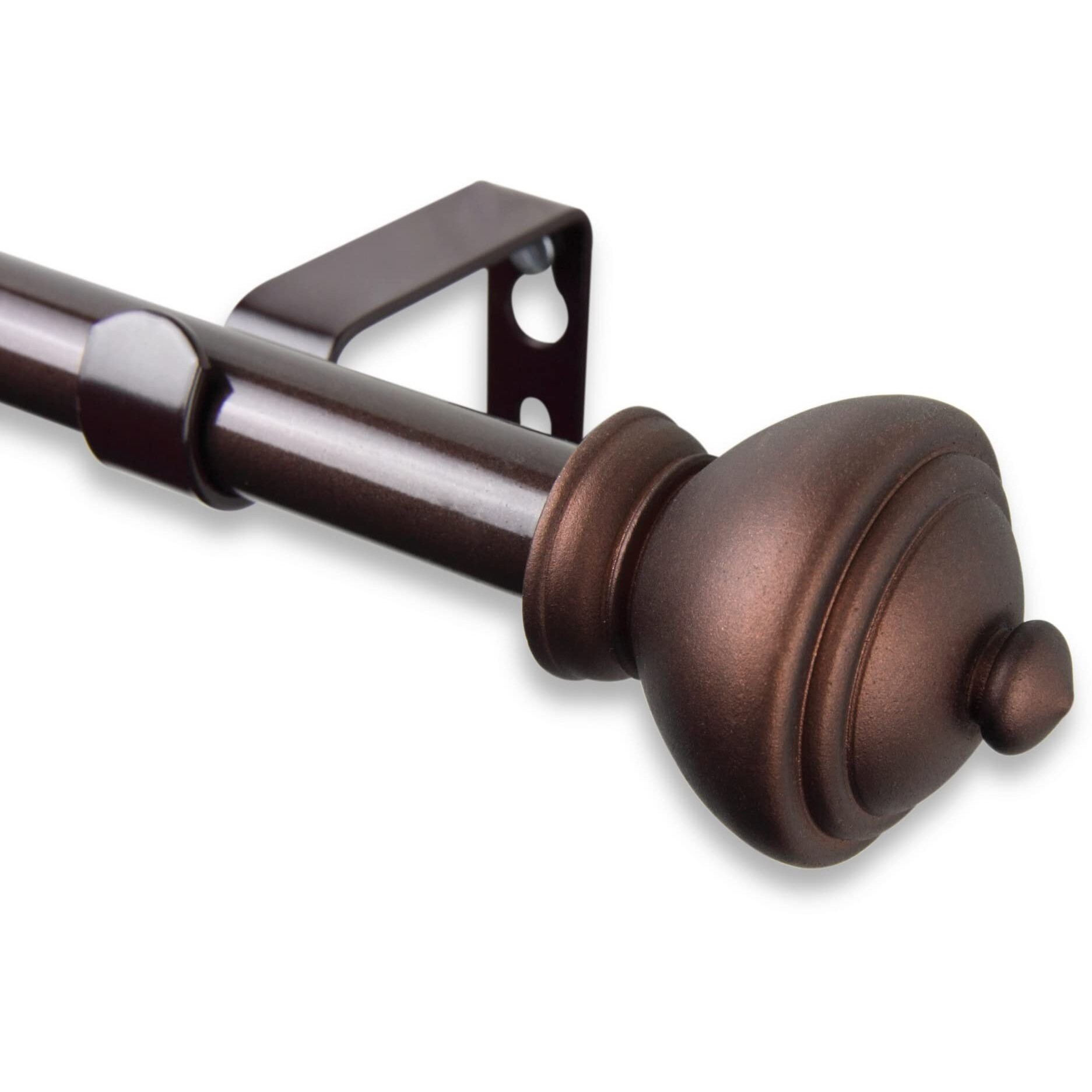 Rod Astamoda Giannie Curtain 5/8 inch Dia. 84-120 Inch - Cocoa